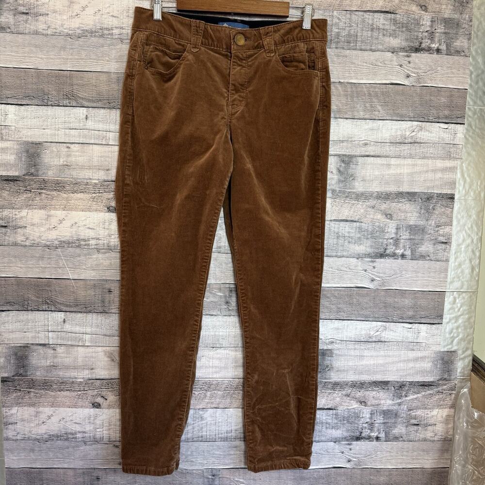 Democracy Women's 10 Corduroy Pants Brown "Ab"solution Straight Leg Stretch